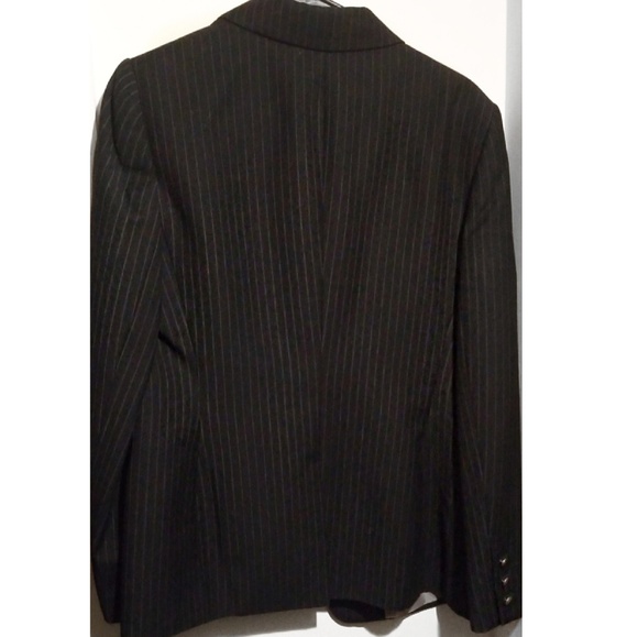 Calvin Klein black pinstripe blazer top - Picture 3 of 6
